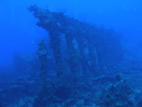 55 - Port Side View of the Wreck of the Rhone, St. John, BVI